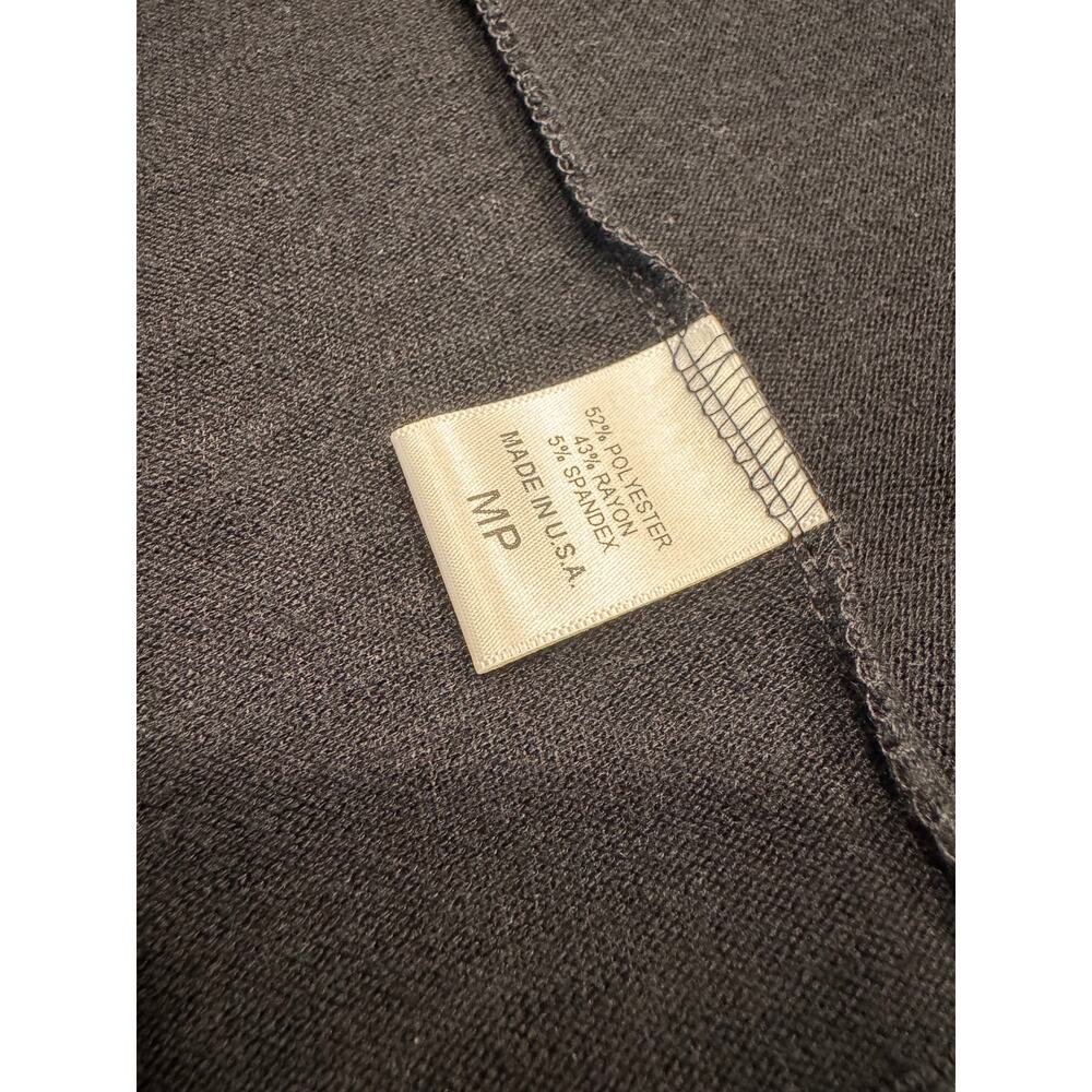 Bobeau Shawl Open Front Cardigan Size MP Petite Black 3/4 Roll Tab Sleeve - Picture 7 of 8